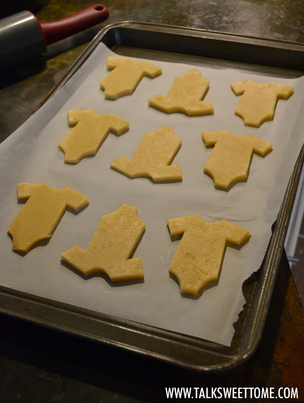 Cut out cookies ready for oven - talksweettome.com